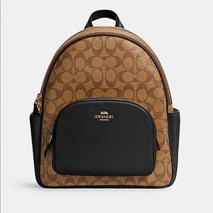 COACH Signature Canvas Court Backpack